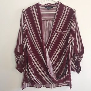 Wrapped top long sleeve